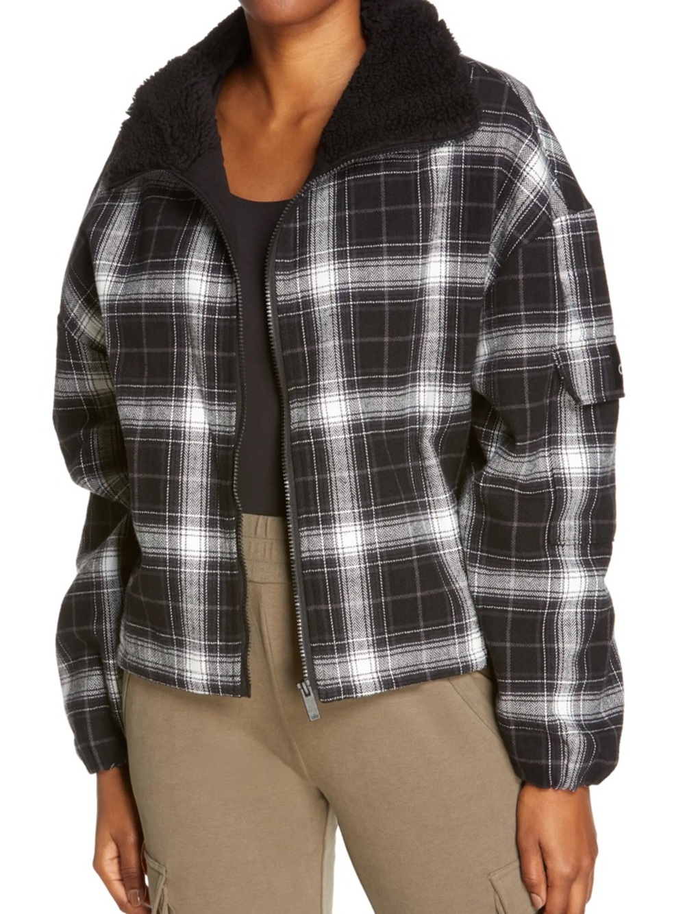 Alo Yoga Heritage Plaid Jacket Size Small - Picture 2 of 14